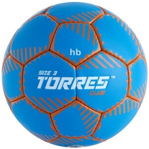 Мяч гандбольный TORRES Club, р. 3, Цвет Синий /арт. H32443 - Специализированный интернет-магазин мячей "Мячи-екб.рф"